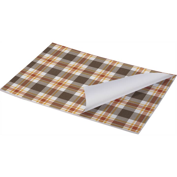 Primitives by Kathy - Wholesale Disposable Placemat - Fall Plaids Paper Placemat Pad1