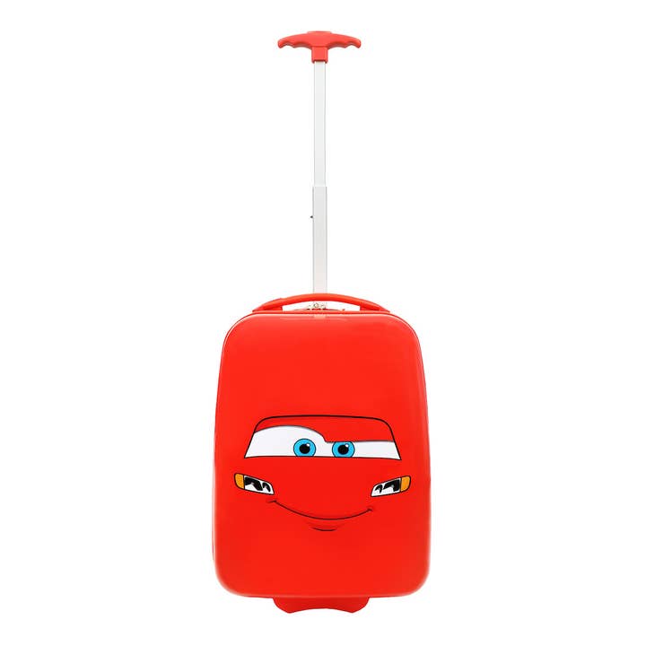 Cars Lightning McQueen Big Face 16.5" Youth Two-Wheel Carry On Luggage for wholesale by Bioworld Merchandising