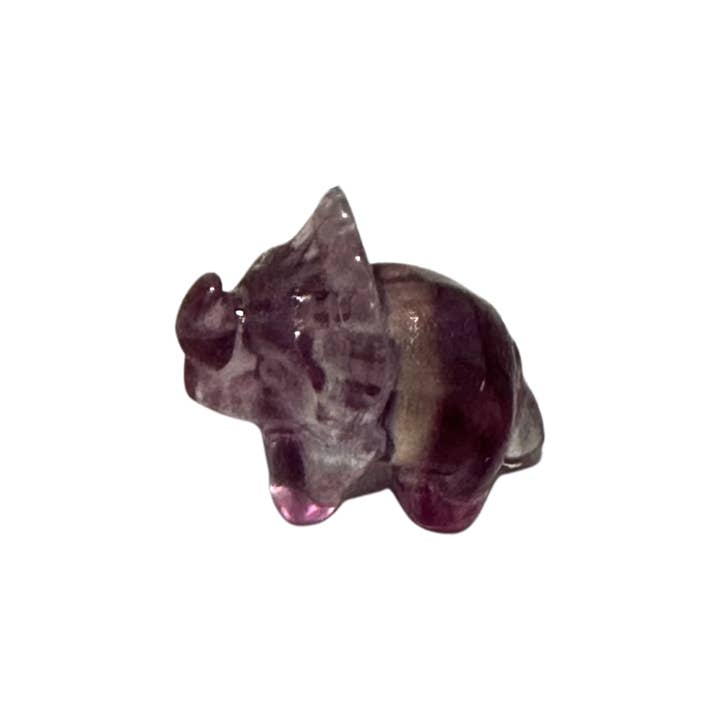 VIE - Wholesale Spiritual stone/crystal - Rainbow Fluorite Mini Carving - Assorted, 1.5x1cm, Single7