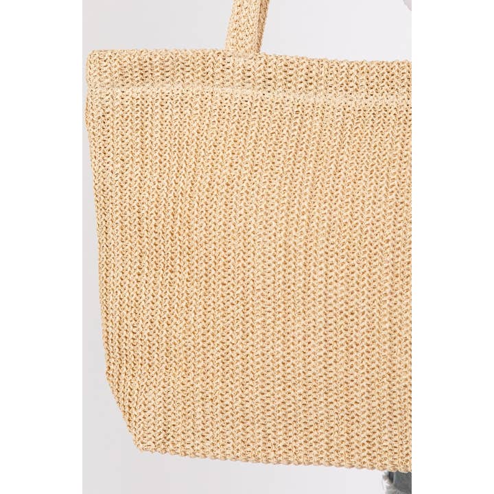 Collections by Fame Accessories – wholesale Bärkasse - Dam – Stor virkad stråväska
