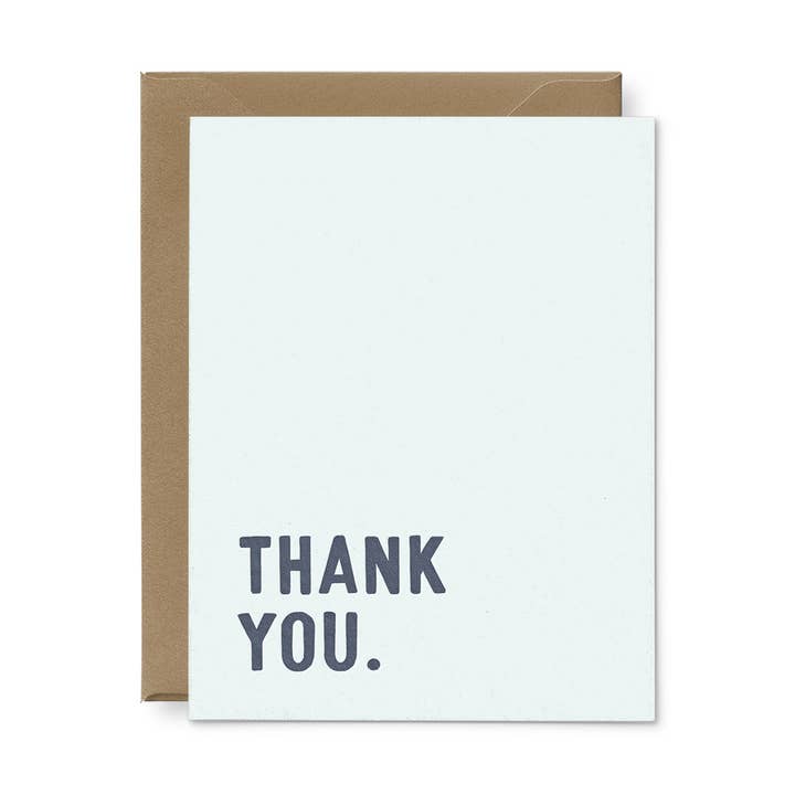 Ruff House Print Shop - Wholesale Thank You Card - Simple Thank You Greeting Card: Single