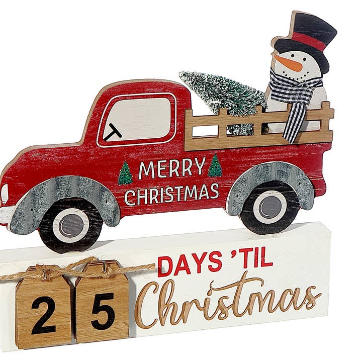 WOODEN CALENDAR CHRISTMAS COUNTDOWN (SNOWMAN) for wholesale by IH Casa Decor