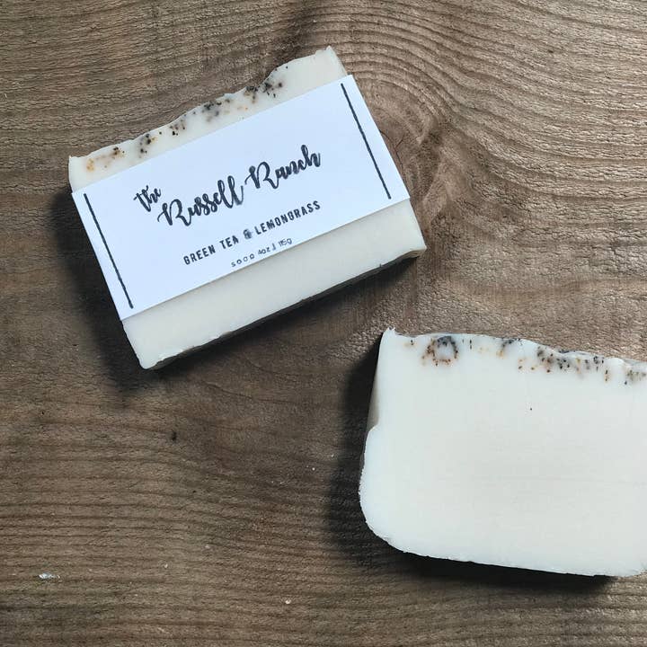 Green Tea + Lemongrass Bar Soap for wholesale by The Russell Ranch Mercantile