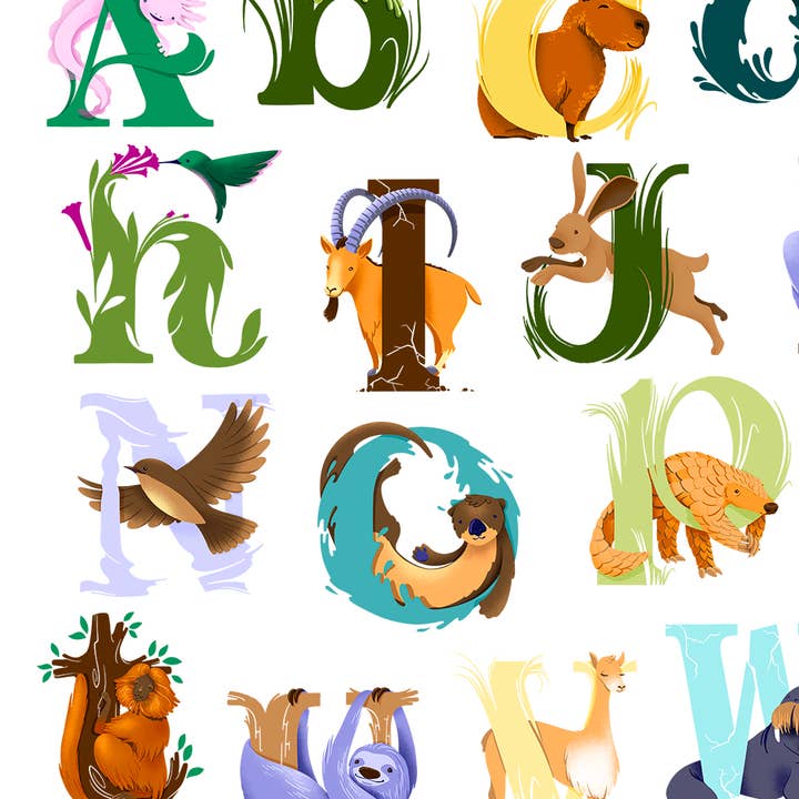 hey, alissandra - Wholesale Art Print - Kids & Baby - Uncommon Alphabet-imals Art Print1