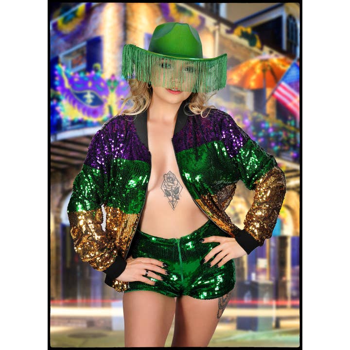 Western Fashion - Vendita all'ingrosso Cappello da cowboy - Donna - Cappello da cowboy metallizzato con frange