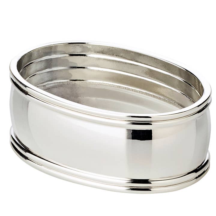 Set of 6 napkin ring thread, silver-plated, tarnish-resistant for wholesale by EDZARD