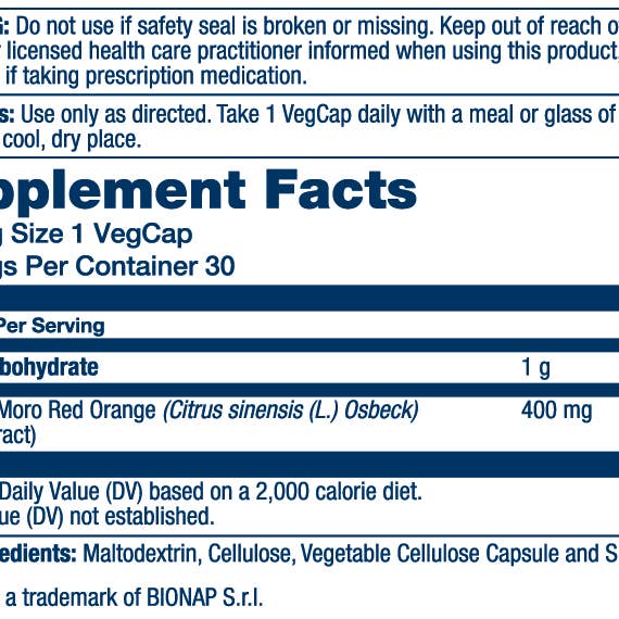 Solaray - Wholesale Oral Supplement/Vitamin - Moro Red Orange Extract Morosil2
