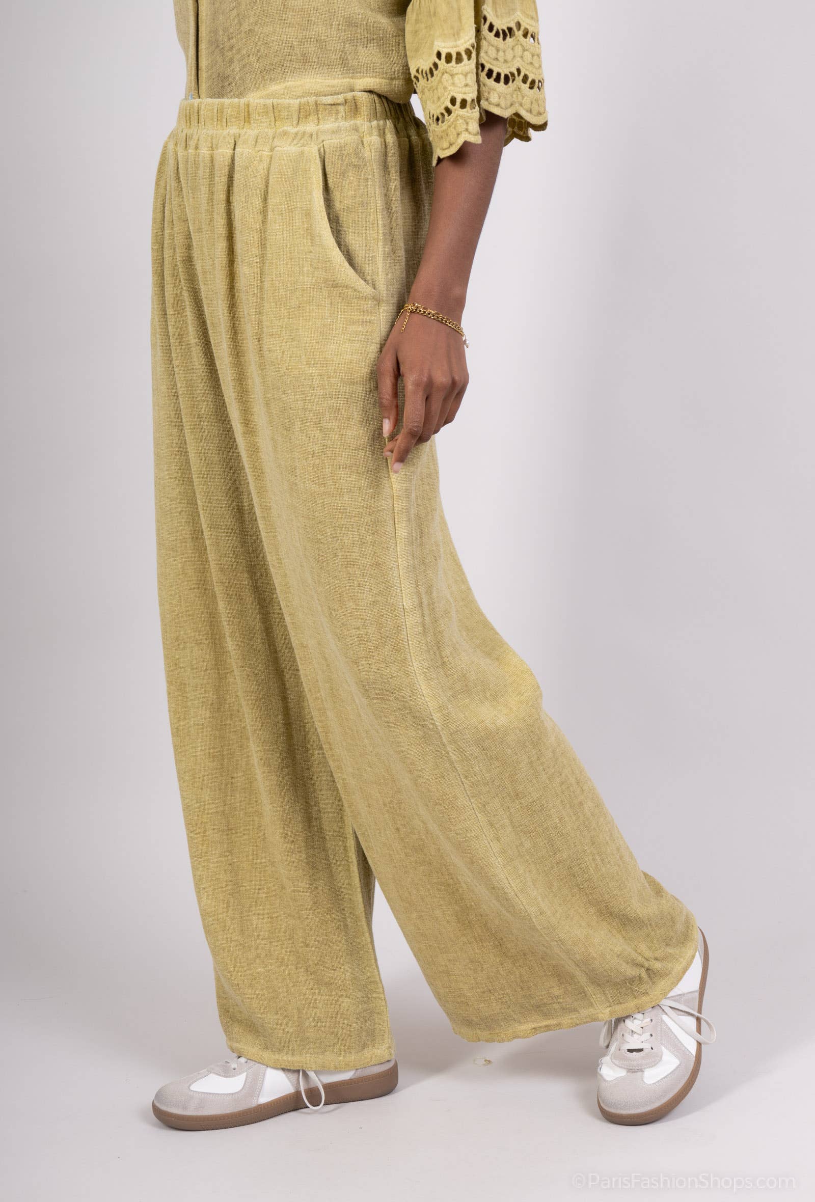 Shyloh – Großhandel Hose – Damen – Leinen-Baumwollhose 2 Taschen 2053221