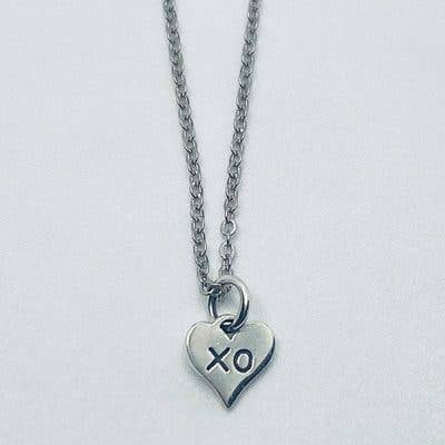 Sierlijke „XO” sterling hart voor wholesale door Believe Bands
