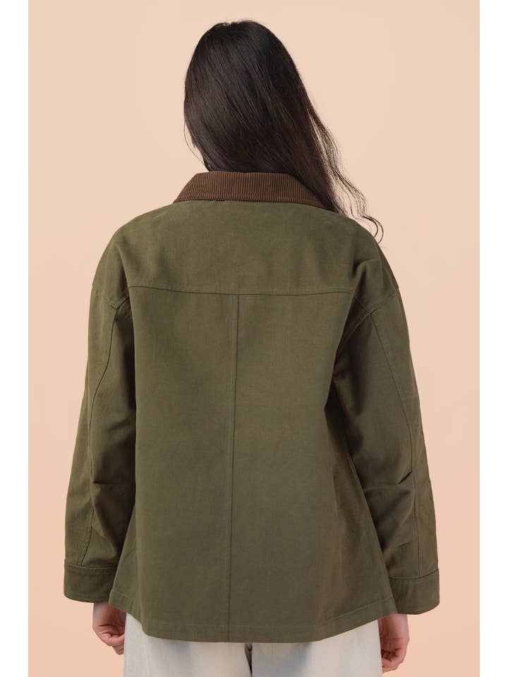 VERY J - Wholesale Jacket - Women's - NJ90408-Oversized Casual Barn Jacket5