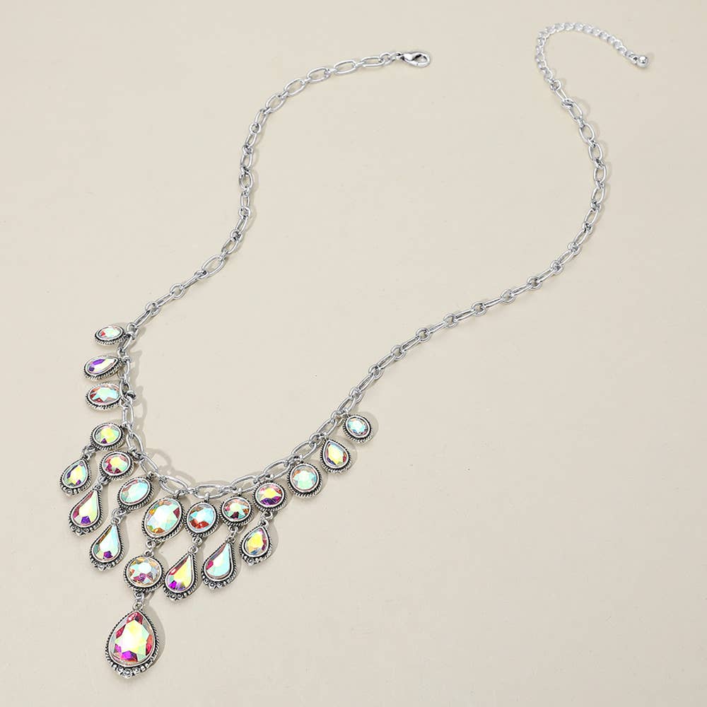 Sensibling Corp. - Wholesale Pendant/Charm Necklace - Antique Metal Western Stone Chandelier Necklace
6