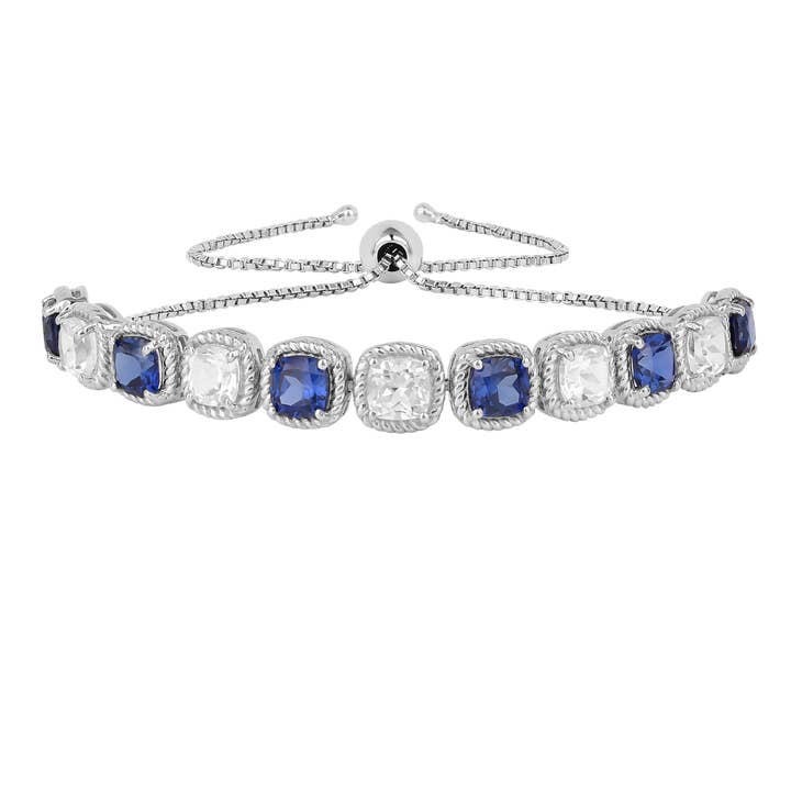 FCJ Jewelry LLC - Wholesale Tennis Bracelet - Sterling Silver Created Blue Sapphire Tennis Bracelet4