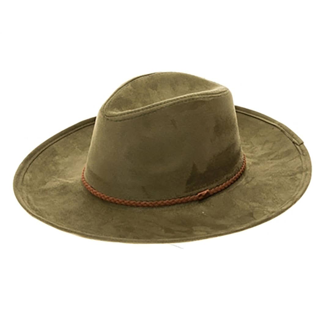 AdornWise - Wholesale Fedora - Women's - Vegan Suede Panama Hat7