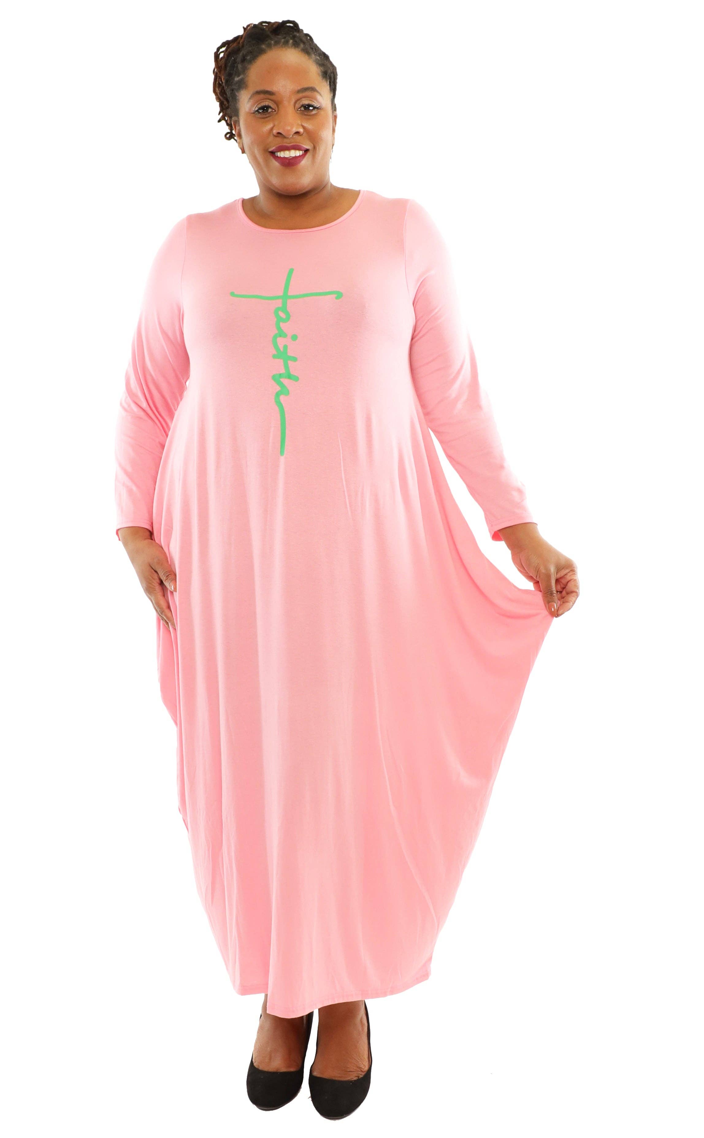 KaraChic - Wholesale Dress - Women's - Women's Loose-Fit Baggy Faith Dress with Side Pockets10