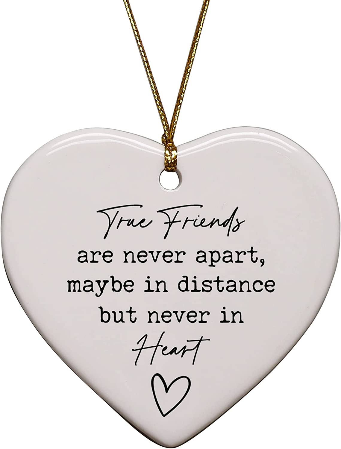 Cedar Crate Market - Wholesale Ornament - True Friends Are Never Apart Heart Ornament3