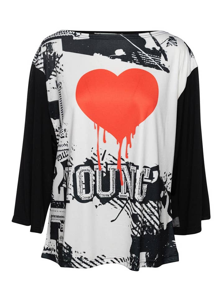 Haut à manches larges à dos transparent pour la vente par conquista