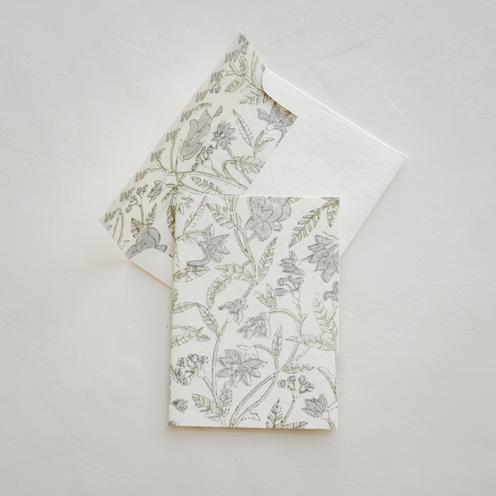 Ji | The Atelier - Wholesale Everyday Greeting Card - Block Print Card - Jardin | Blank1