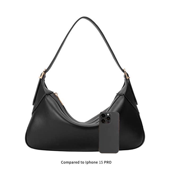 Melie Bianco - Wholesale Shoulder Bag - Women's - Nicolette Saddle Recycled Vegan Shoulder Bag