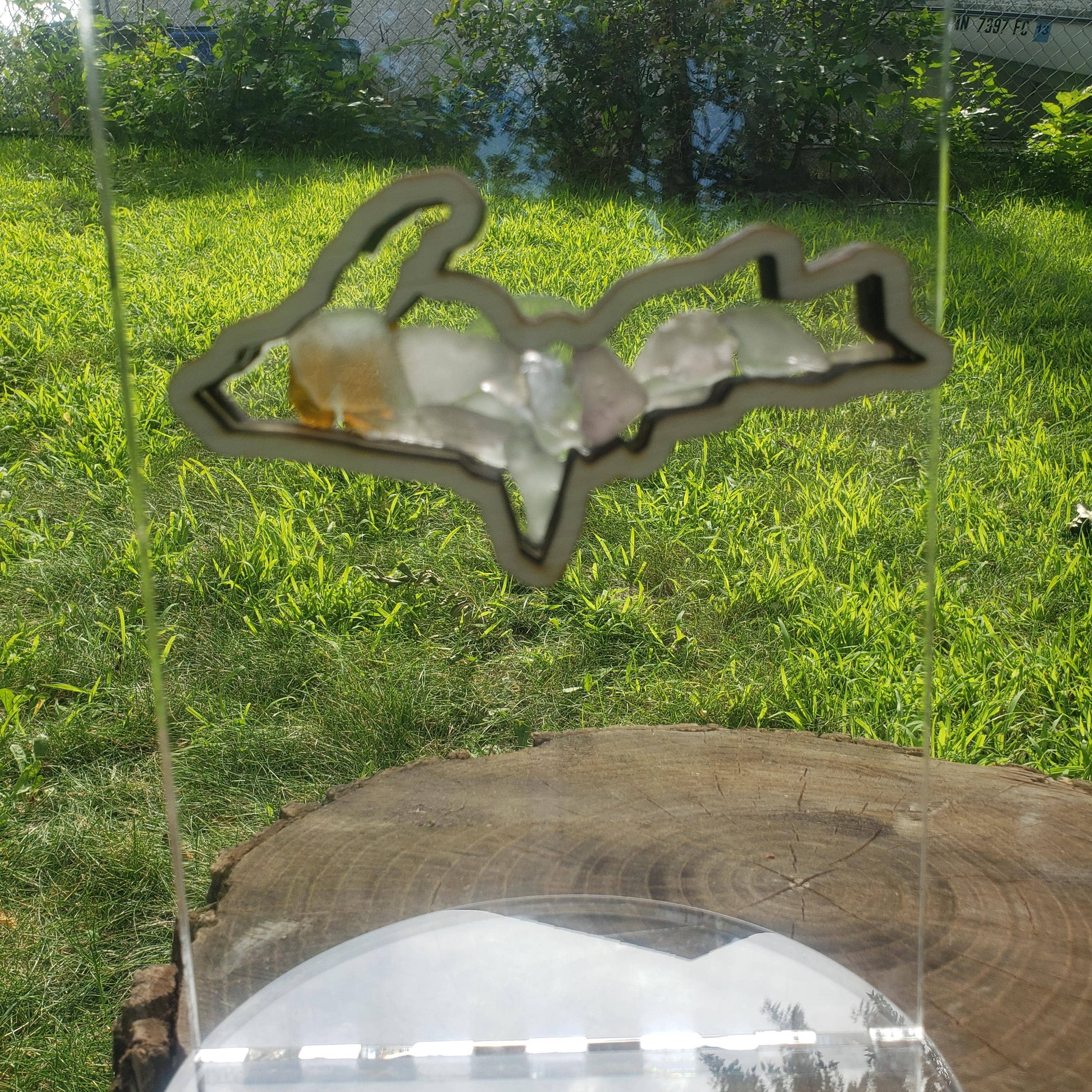 Sea Glass Displays – Großhandel Vitrine – Schattenbox-Anzeige mit Meerglas aus der oberen Halbinsel von Michigan7