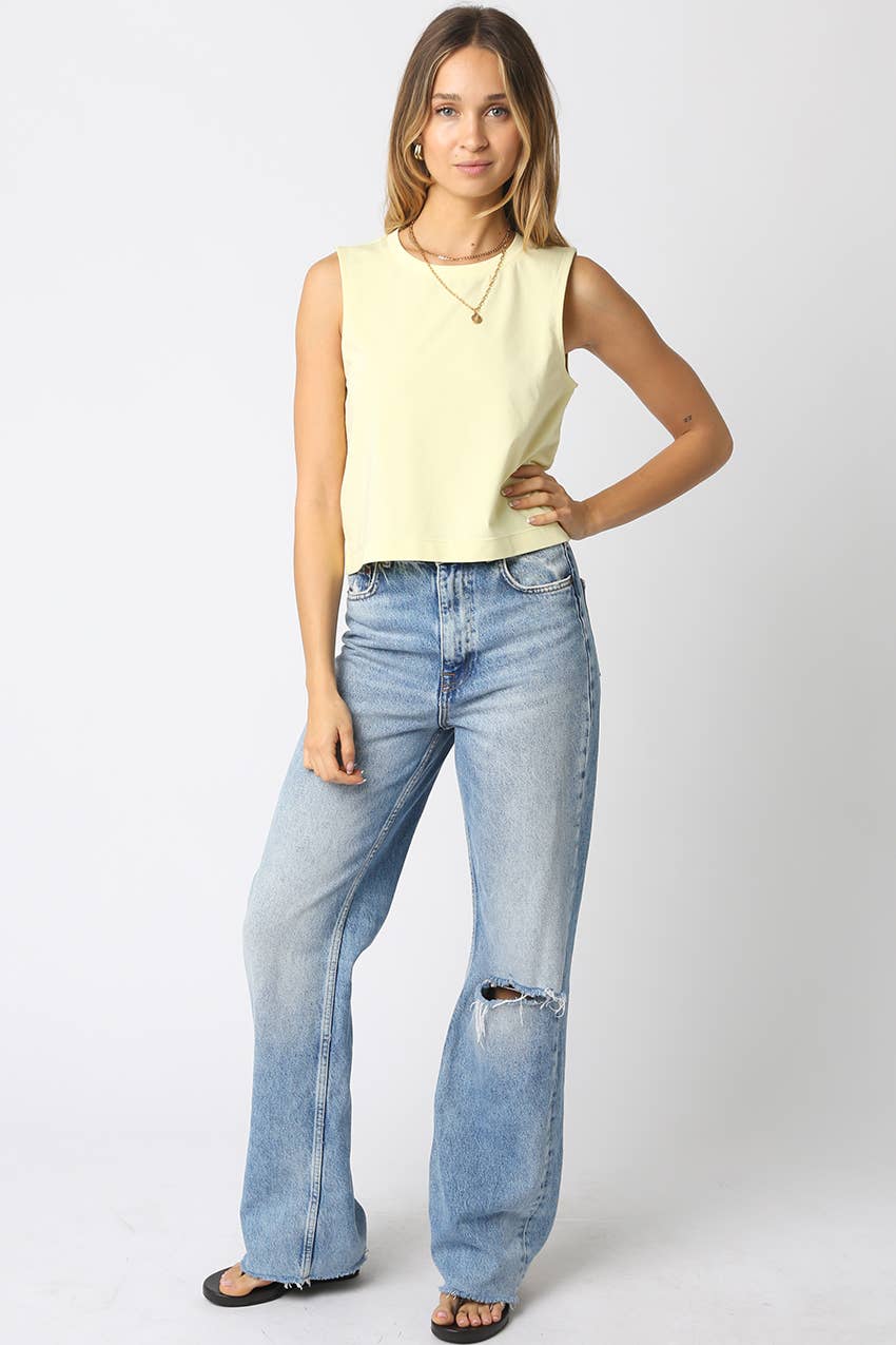 Olivaceous - Wholesale Knit Top - Women's - Lisa Sleeveless Rib Knit Top3