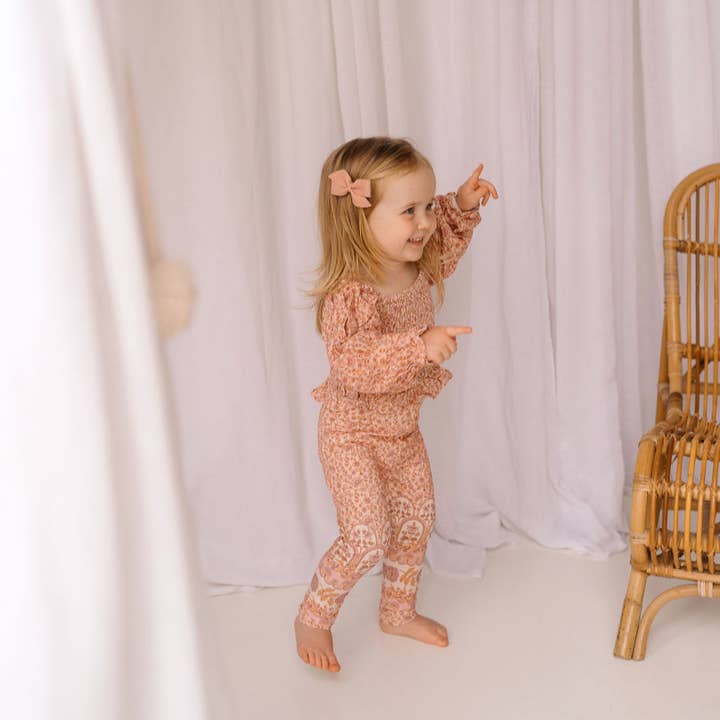 Long Puff Sleeve Shirred Crop | Meadow for wholesale by Bonnie and Harlo