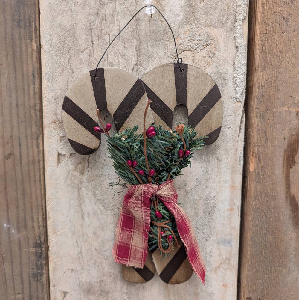 A.T. Imports - Wholesale Christmas Decoration - Primitive Candy Cane Hanger0