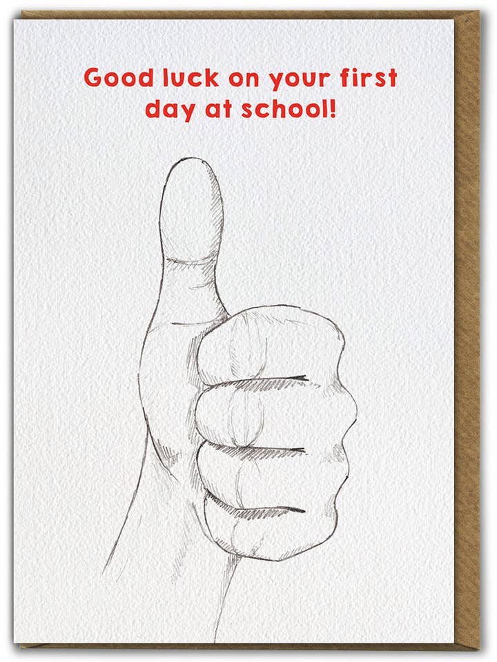 Sale New School Card - 1st Day At School for wholesale by Brainbox Candy