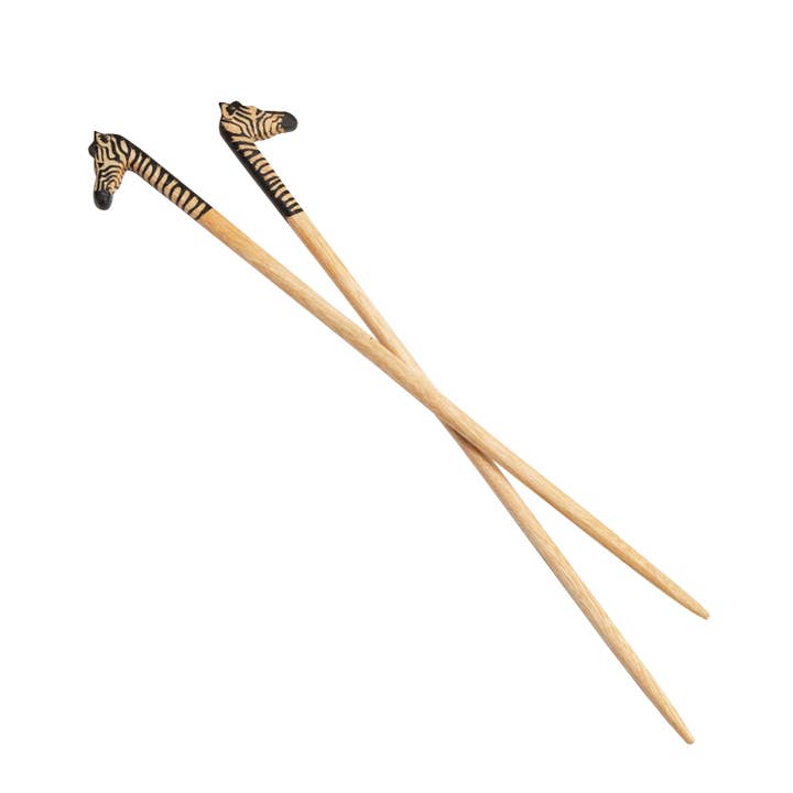 Zebra Chopstick Pair * for wholesale by Ten Thousand Villages