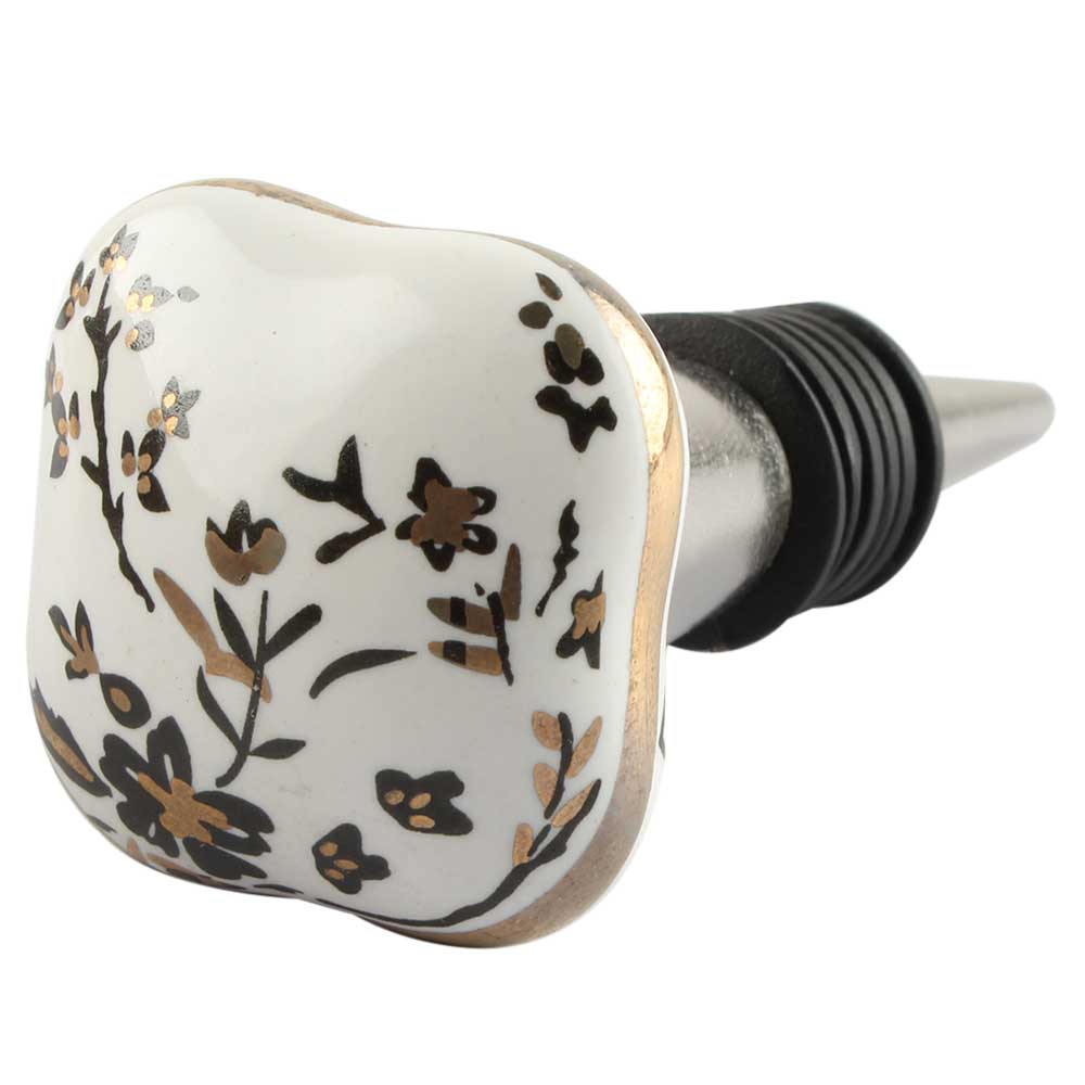 White 1 Piece Cute Flower Bottle Wine Stoppers for wholesale on Faire0