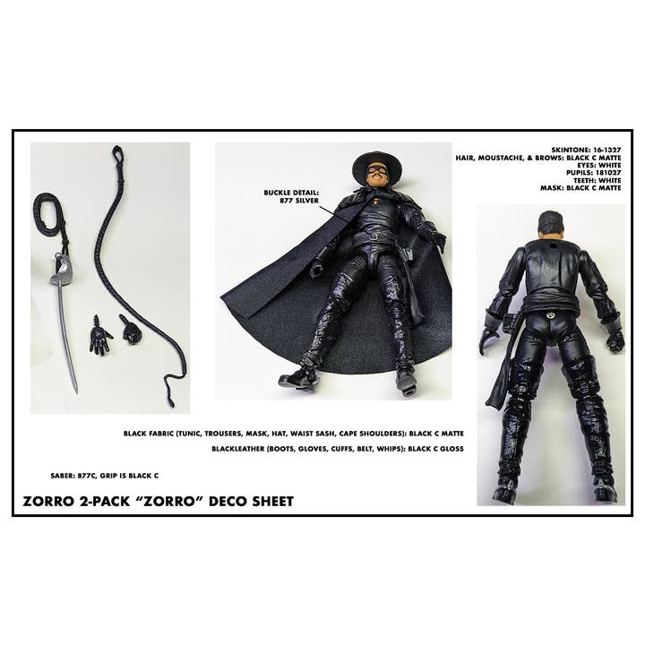 Boss Fight Studio Llc - Wholesale Figurine Toy - Kids - Hero H.A.C.K.S. Zorro Action Figure: The Gay Blade Collectors 2-pack Edition