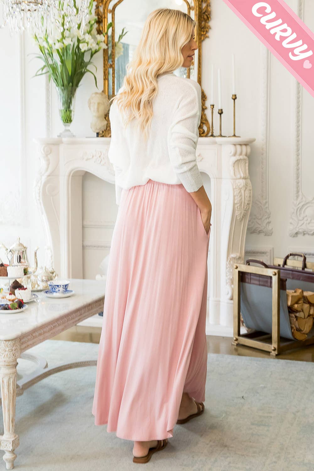 Sweet Lovely by Jen - Wholesale Skirt - Women's - PLUS SIZE KNIT JERSEY MAXI SKIRT39