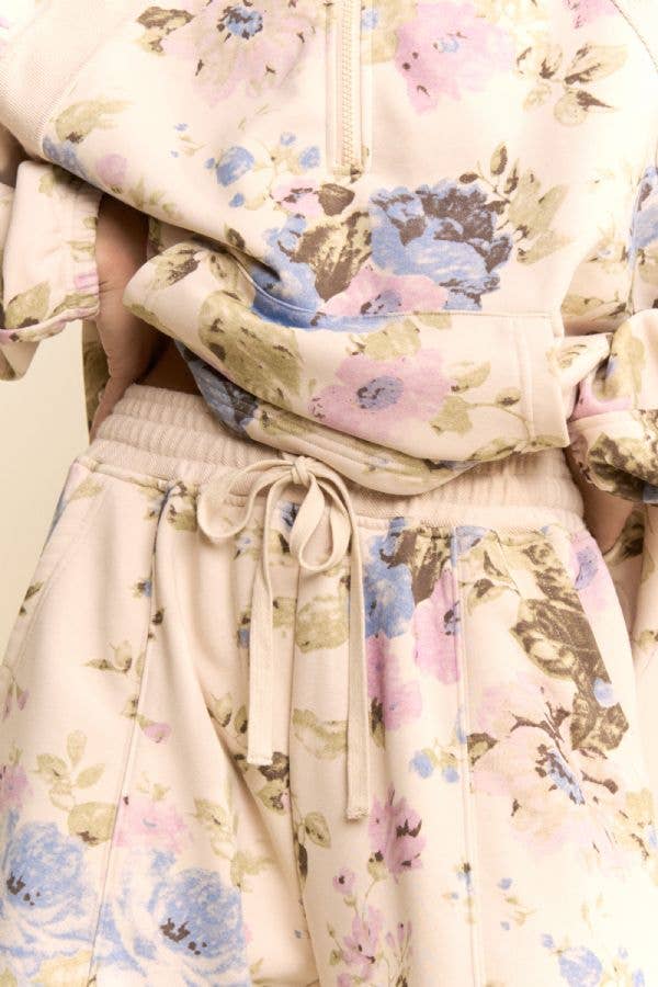 Davi & Dani - Wholesale Top & Pant Set (NOT Loungewear) - Women's - FLOWER PRINTED SWEATSHIRT TOP ELASTIC WAIST PANTS5