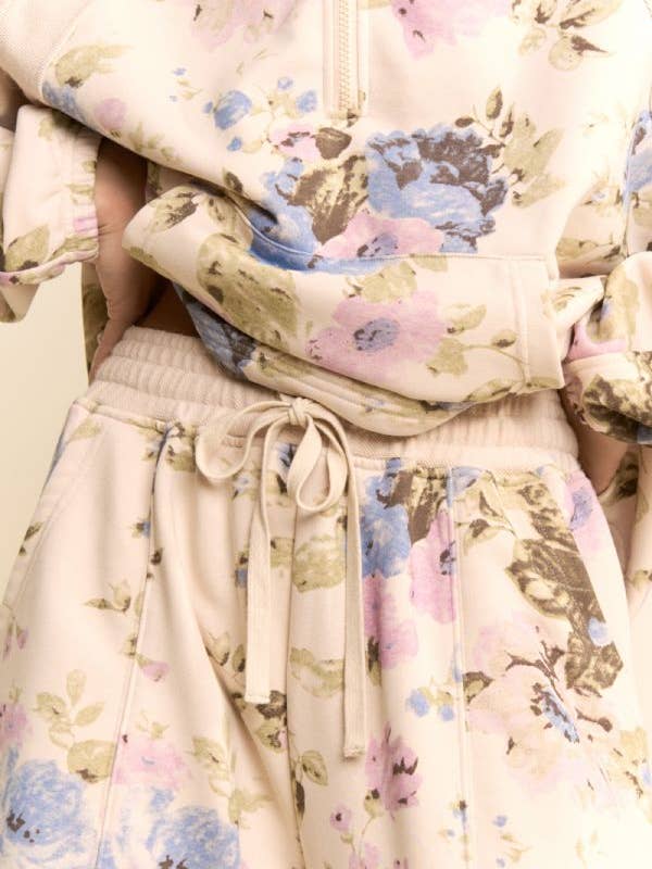 Davi & Dani - Wholesale Top & Pant Set (NOT Loungewear) - Women's - FLOWER PRINTED SWEATSHIRT TOP ELASTIC WAIST PANTS5