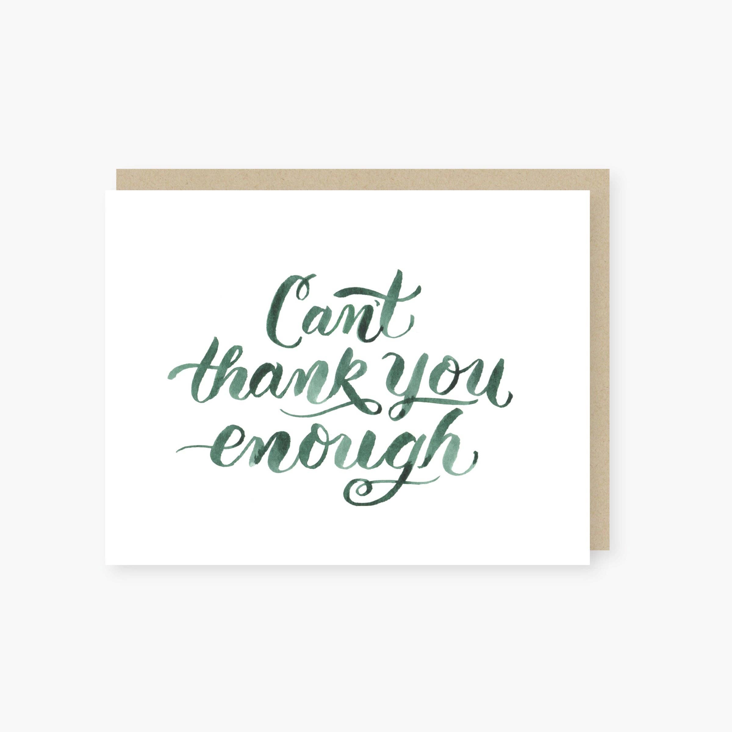 2021 Co. – wholesale Thank you card – can't thank you enough