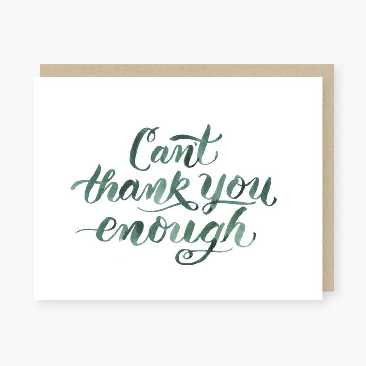 2021 Co. – wholesale Thank you card – can't thank you enough0