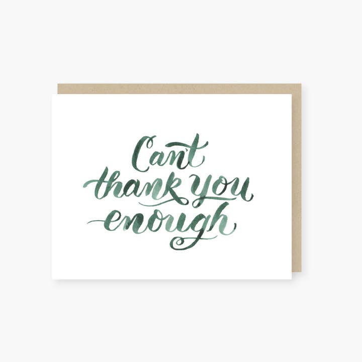 2021 Co. - Wholesale Thank You Card - can't thank you enough