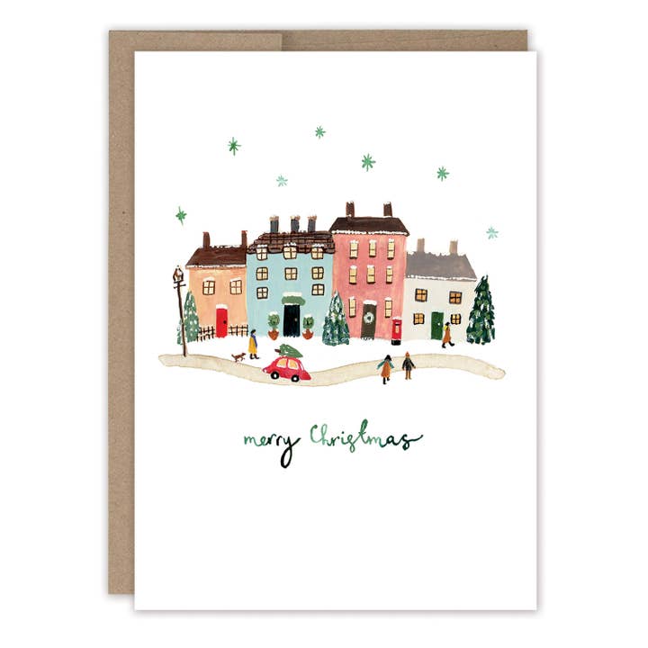 Biely & Shoaf - Wholesale Christmas Card - Little Christmas Village Boxed Holiday Cards - Set of 101