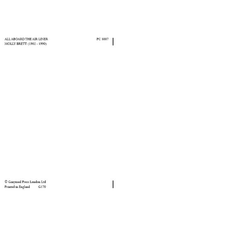 Ganymed Press - Wholesale Postcard - All Abroad the Air Liner - Molly Brett Postcard1
