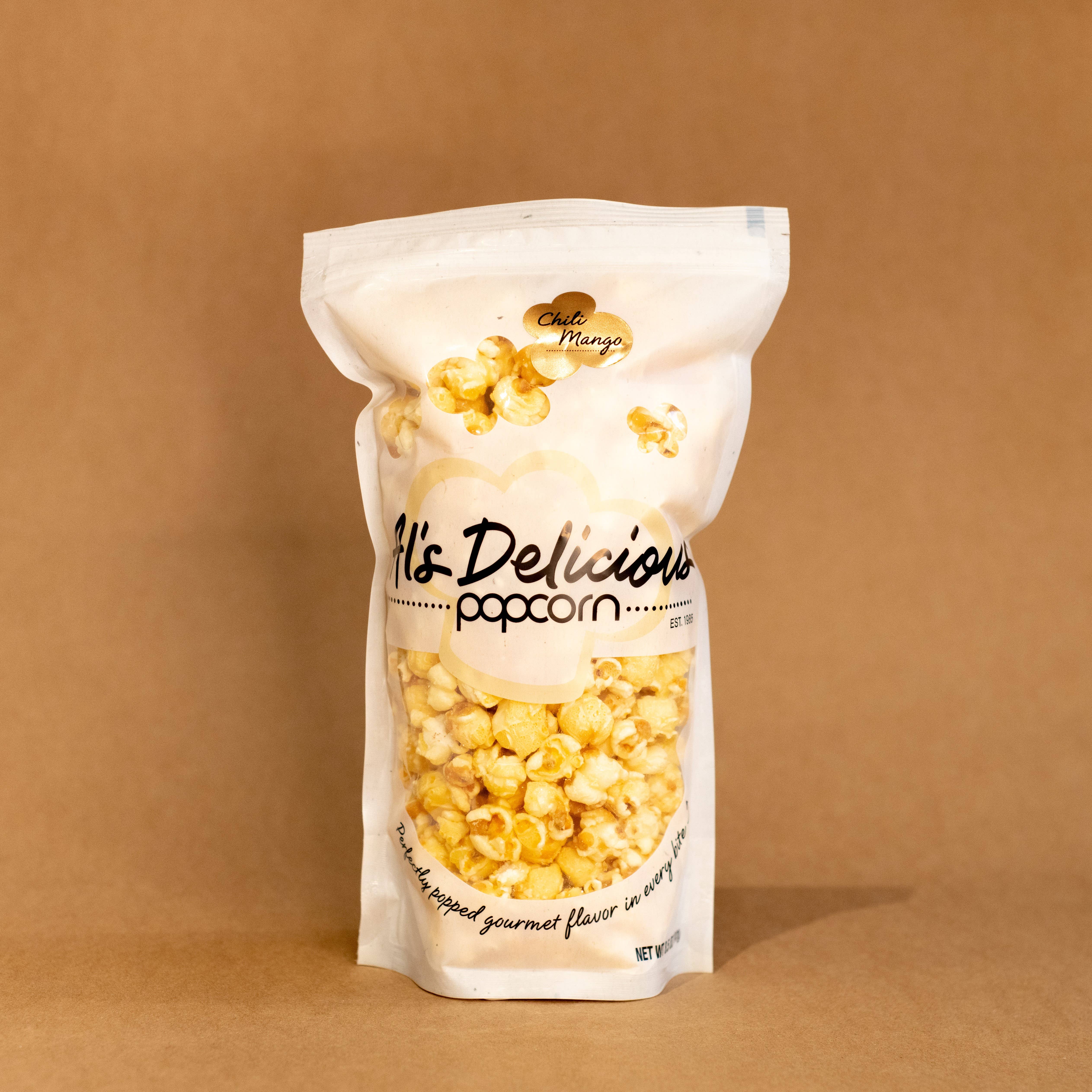Al's Delicious Popcorn - Wholesale Popcorn - Chili Mango Popcorn - 8.5oz