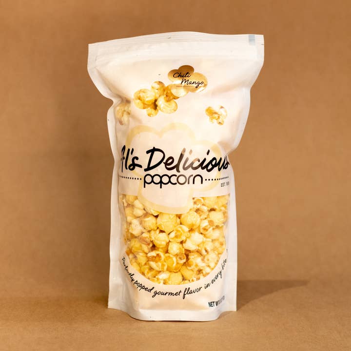 Chili Mango Popcorn - 8.5oz for wholesale by Al's Delicious Popcorn