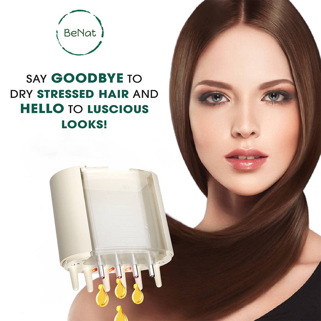 BeNat - Wholesale Head Scratcher/Massager - Electric Oil Applicator and Vibration Scalp Massager 2 in 1.2