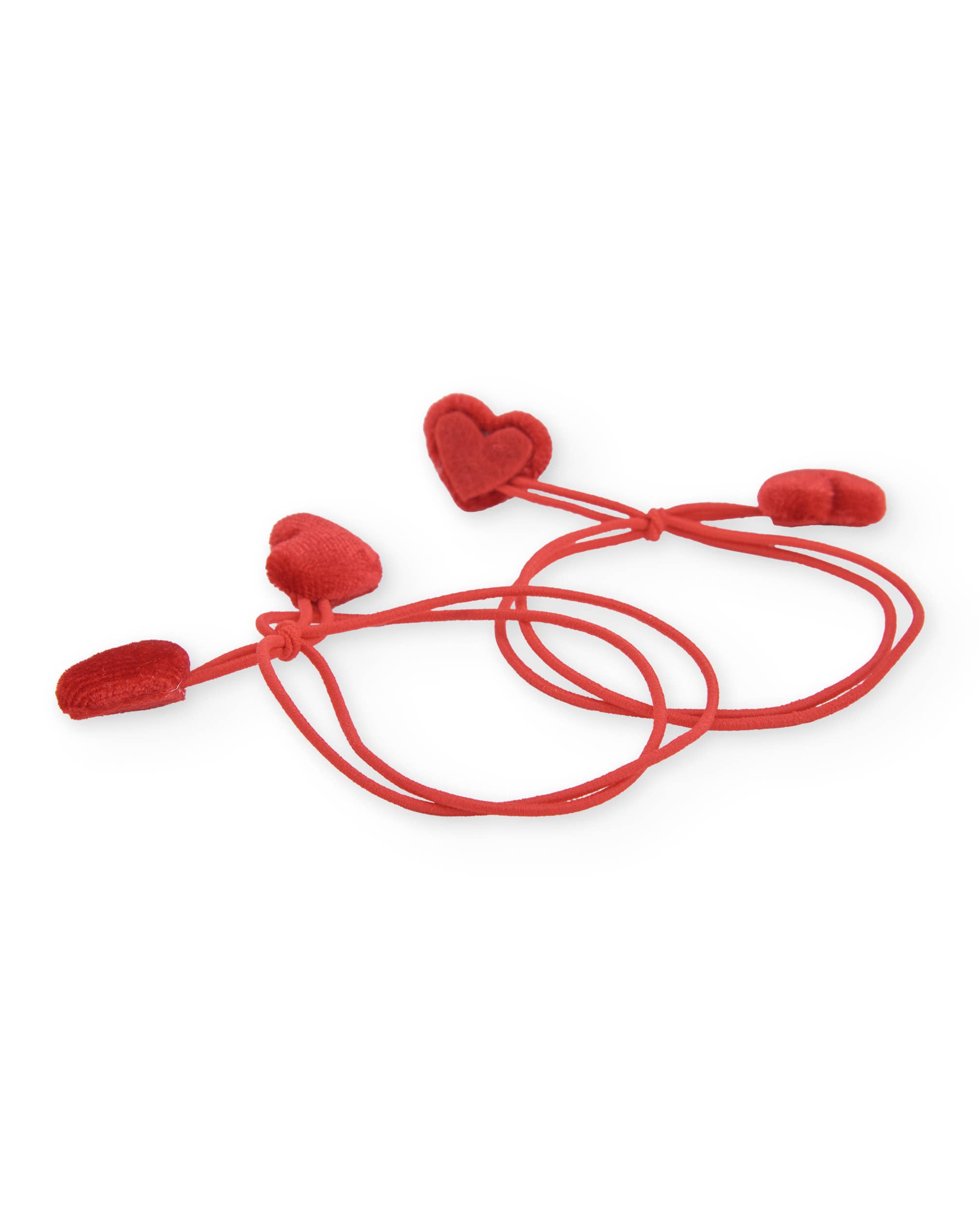 tuc tuc - Wholesale Hair Accessories Set - Kids - Red girl's hair tie with heart details2