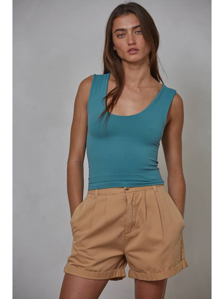 By Together – wholesale Linne (Tryckt) - Dam – S1187N | Dubbelskiktad sömlös topp26