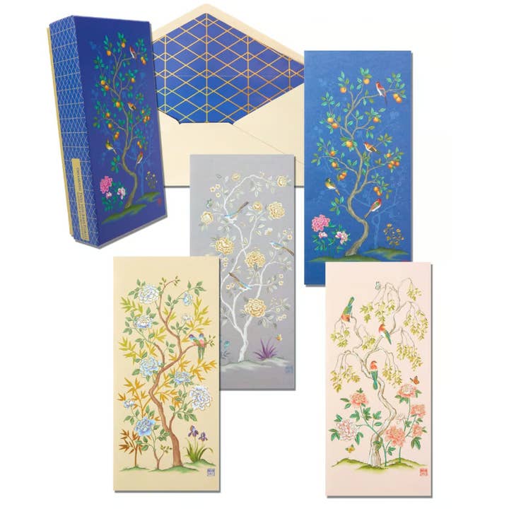 NIQUEA.D - Wholesale Stationery/Notecard Set - Ornamental Trees Boxed Note Cards