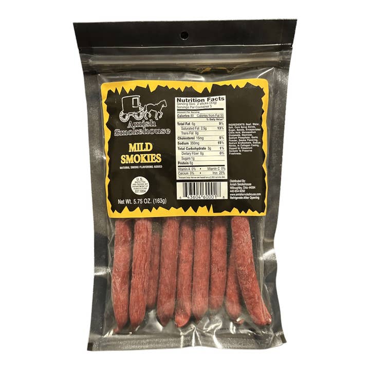Amish Smokehouse Mild Smokies, 5.75oz Bag for wholesale by Amish Smokehouse