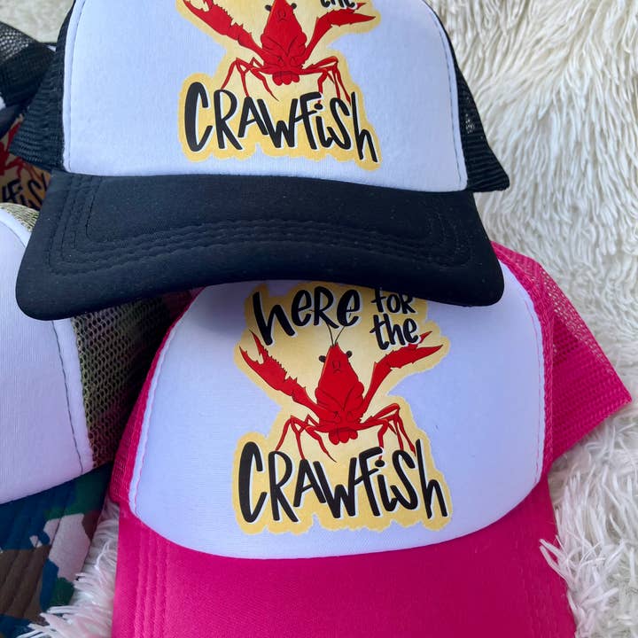 on the Bayou - Wholesale Trucker Hat - Women's - Here for the crawfish trucker hat5