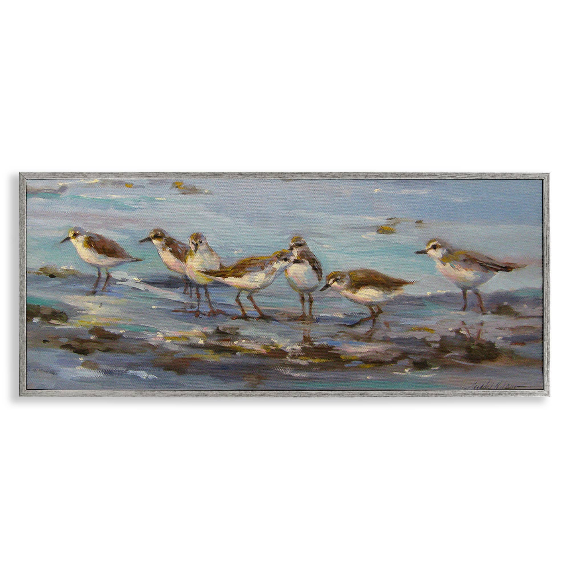 Stupell Industries - Wholesale Wall Sign - Sandpiper Flock on Shore - Framed Wall Art16