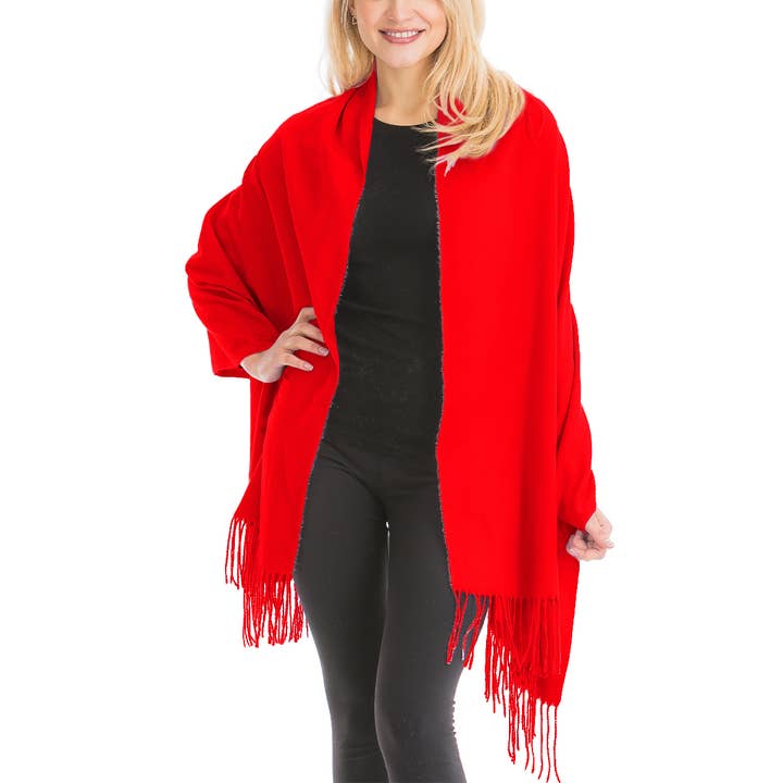 Cap Zone - Wholesale Scarf - Women's - Oversized Fuzzy Twist Oblong Wrap Shawl Scarf