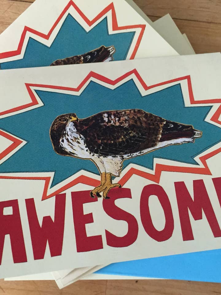 Awesome Hawk tarjetas en blanco en caja para venta al por mayor de Sunde White Industries