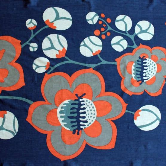 Les Belles Vagabondes - Wholesale Head Scarf - Women's - Organic Cotton Scarf Prunus Marine